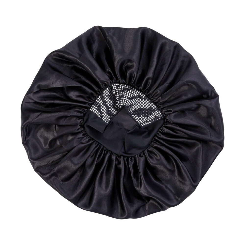 DIAMOND BLING BONNET X-LARGE ZEBRA BLACK – Image 4