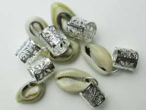 Bagues pour nattes et locks COQUILLAGE