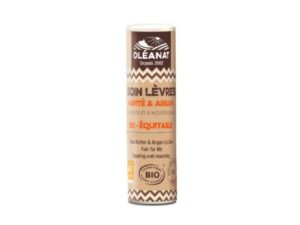 Baume Lèvres Karité et Argan Bio sans parfum Oléanat