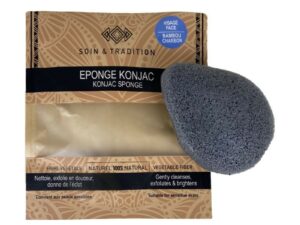 Eponge Konjac Visage Bambou Charbon Soin et Tradition