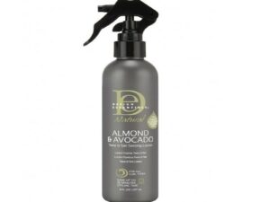 Lotion fixante Almond Avocado Twist & Set Setting Lotion de Design Essentials est une lotion fixante pour créer rapidement de merveilleuses boucles sur cheveux bouclés à crépus.