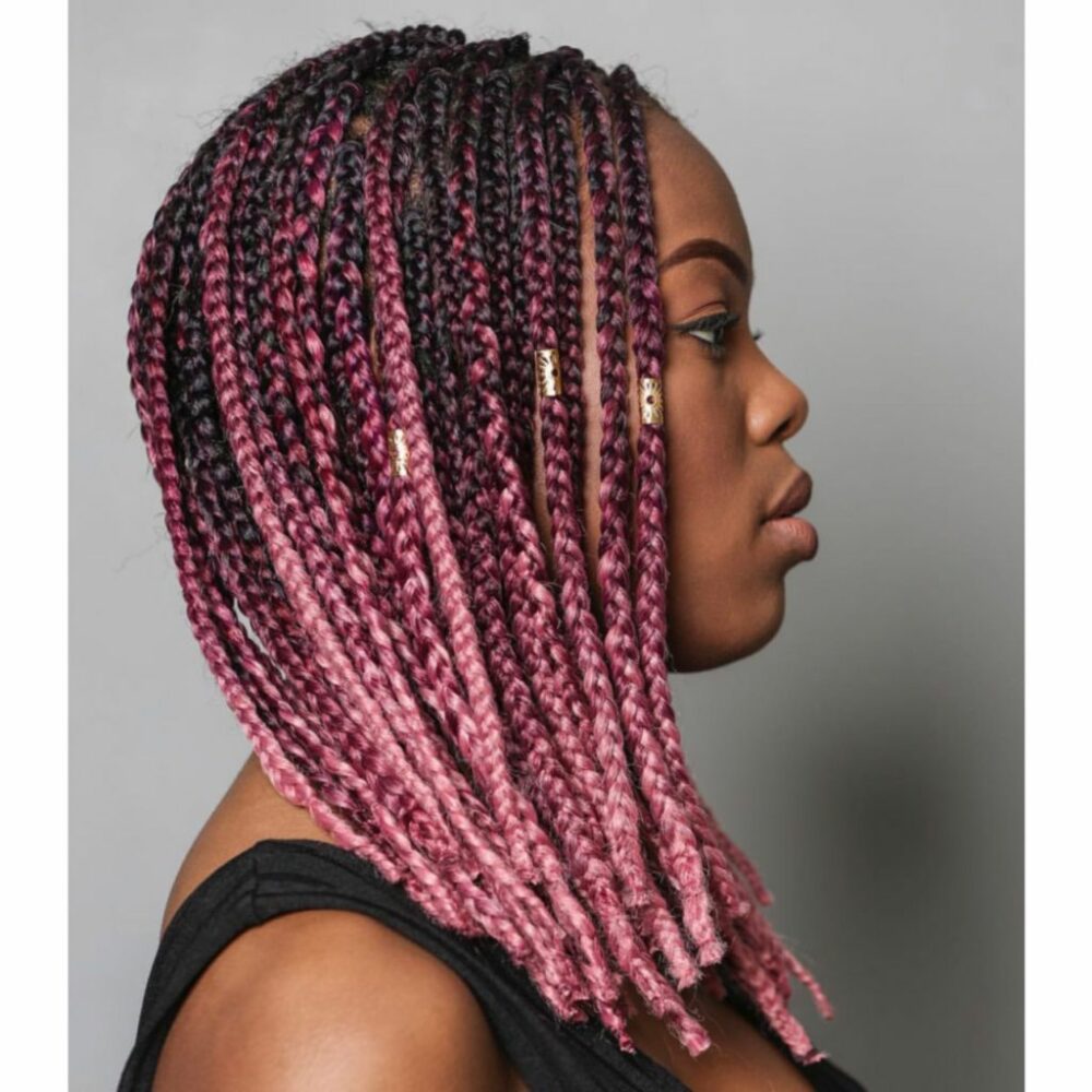 NAOMI Mèches à tresser Rose Tie and Dye Ombre Mama Rose