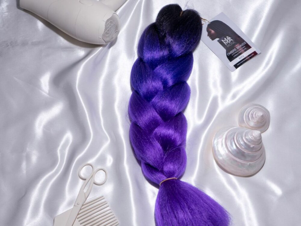 BETTY Mèches à tresser Violet Tie and Dye Ombre Mama Rose