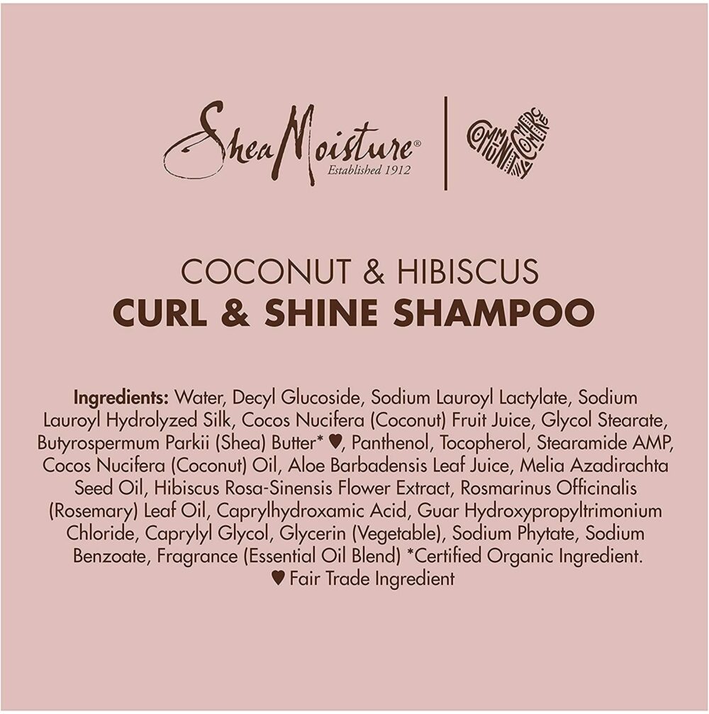 Shea Moisture Coconut & Hibiscus Curl & Shine Shampoo – Image 2