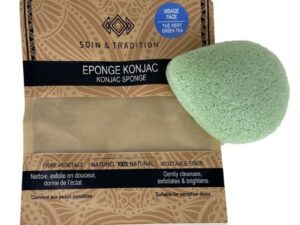 EPONGE KONJAC VISAGE THÉ VERT SOIN ET TRADITION